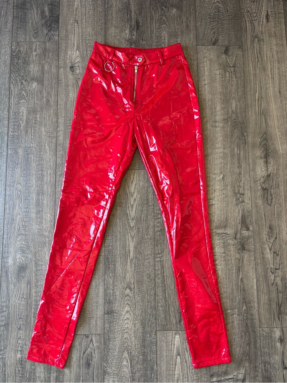 Fashion Nova Shiny Red Patent faux leather pants